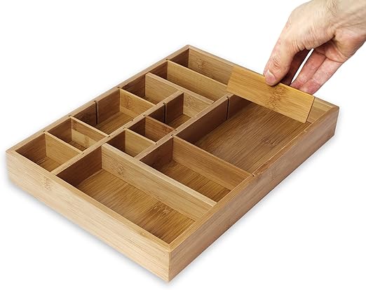 Amazon Com Juvale Kitchen Drawer Organizer With Removable