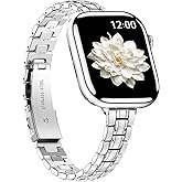 BAITEYOU Narrow Metal Band Compatible with Apple Watch Bands 38mm 40mm 41mm 42mm 44mm 45mm 46mm 49mm (Series 11 10 9 8 7 6 5 4 3 2 1 SE Ultra), Dressy Thin Stainless Steel iWatch Bands for Women