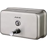 AIKE AK1005 Commercial Soap Dispenser – 37oz Capacity, Brushed Stainless Steel Surface Mount