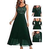 BeryLove Formal Wedding Guest Sequin Prom Dresses Cocktail Evening Lace Elegant Mother of The Bride Dress