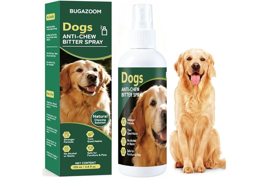 Bitter Dog No Chew Spray, Dog Training Aid for Furniture & Carpet, Puppy Corrector & Behavior Spray for Dogs & Puppies, Bitt