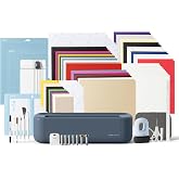 Cricut Maker&reg; 5 Ultimate Bundle + Digital Content, Slate Blue | Includes Mini Heat Press + Supplies for 135 Projects + Digital Content - Works with 300+ Materials - Sleek, Simplified Design