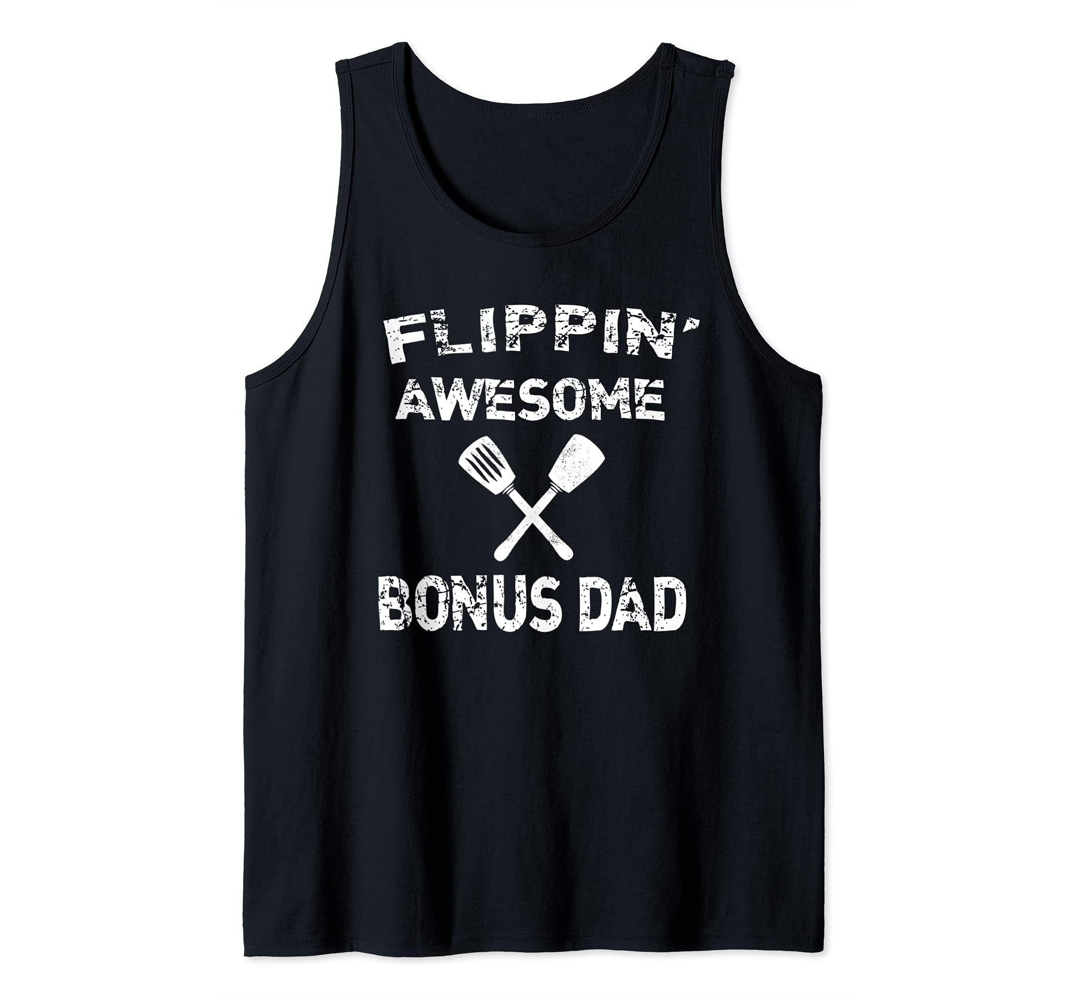 Mens Flippin' Awesome Bonus Dad Cooking Grilling BBQ Chef Stepdad Tank Top