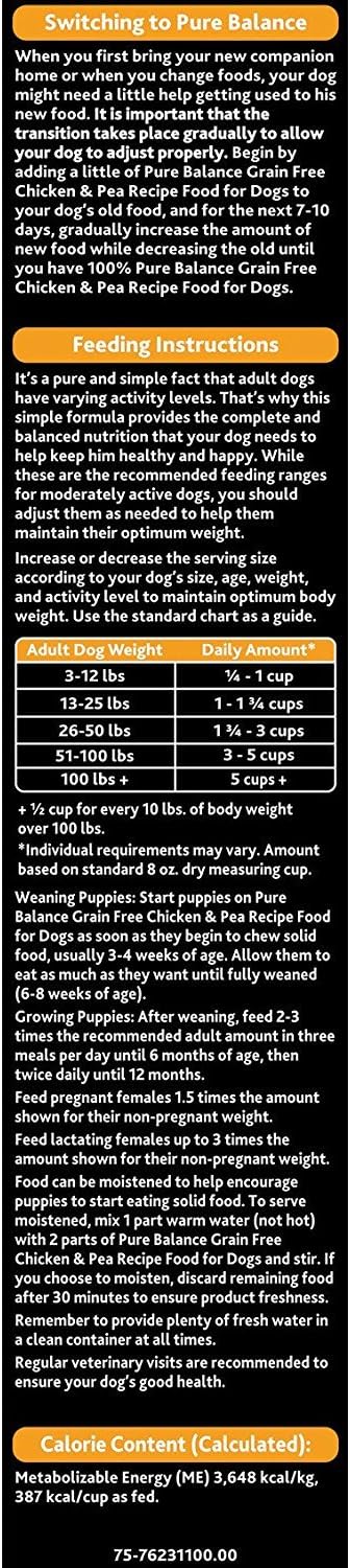 pure balance dog food feeding guide