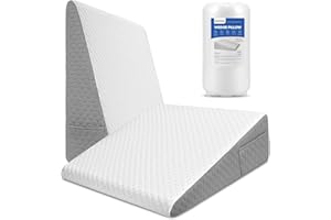 Gowhebe 7.5" Wedge Pillow for Sleeping Bed Wedge Pillow for After Surgery Triangle Elevated and Acid Reflux Gerd Snoring Back