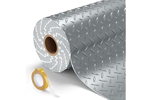 AHUAWA 8.2x20 FT Garage Floor Mat, 2.8mm Thickened Garage Flooring Heavy Duty Rubber Garage Floor Mats for Under Car, Diamond Plate Garage Mat for Garage, Workshop, Enclosed Trailer