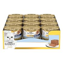 GOURMET Gold per Gatti Adulti Mousse con Pesce dell’Oceano, 24 Lattine da 85 g, Cibo Umido per Gatti Adulti