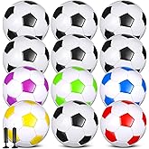 MiniInflat 12 Pcs Soccer Balls Bulk Size 4 Soccer Balls with Pump Soft Football Outdoor Indoor for Sport Training Practice Game Gift for Adult