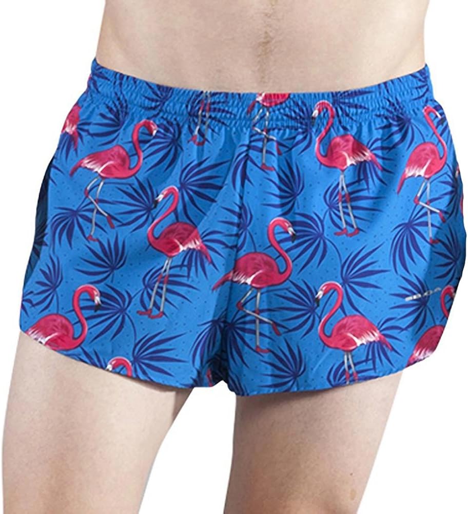 Amazon Com Boa Mens Stretch 1 Elite Split Printed Running Short