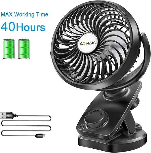 battery operated clip on fan for stroller