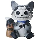 3 Inch Furrybone Bandit The Raccoon Figurine, Grey and Black Colored