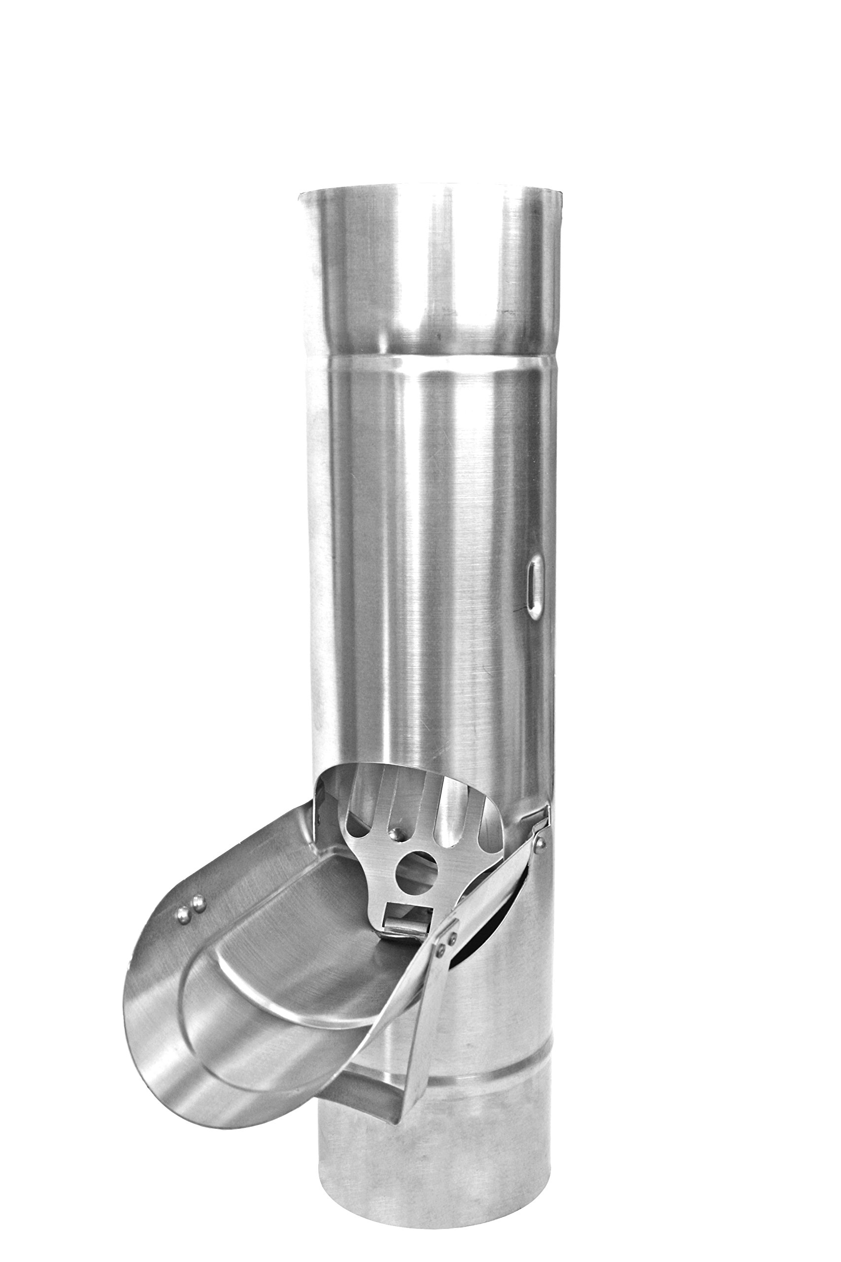 SAREI Haus und Dachtechnik Rainwater Flap, NW 80 Zinc, Diameter of 80 mm, Made in Germany