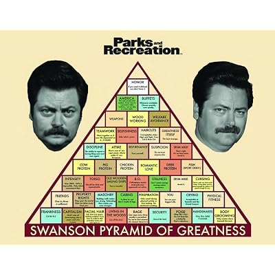 Culturenik Parks and Recreation Ron Swanson Pyramid Workplace Comedy TV Television Show Poster Print 24 X 36 UNFRAMED Poster