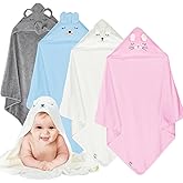 xpertwarm Toddler Bath Towels, Soft Hooded Baby Towels with Hood, Baby Towel Set, UltraAbsorbent Hooded Baby Towel 4pack