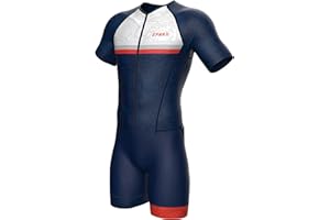 SPARX SPORTS Sparx Mens Elite Aerosuit Triathlon Suit Mens Short Sleeve Tri Suit Skinsuit