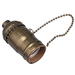RDEXP Vintage Lamp Socket with Pull Chain AC