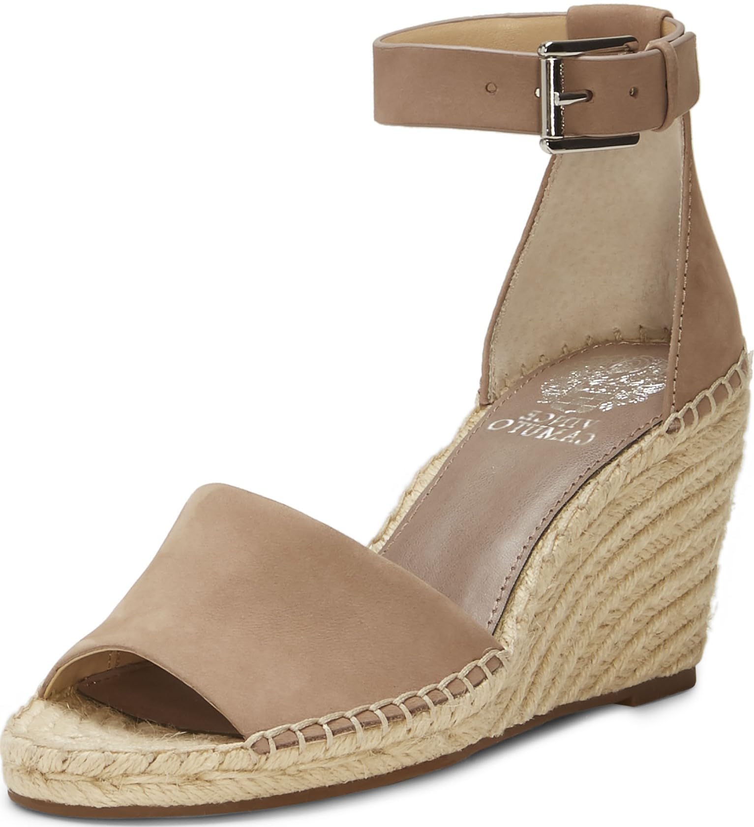 Vince Camuto Women’s Footwear Leera Espadrille Wedge Sandal, Dusty Mink, 7.5 US