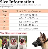 HEELE Dog Muzzle Breathable Mesh Nylon Adjustable Loop Black XS view 2