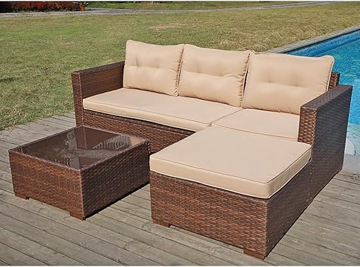 Amazon Com Sunsitt Outdoor Sectional Sofa 4 Piece Furniture Set