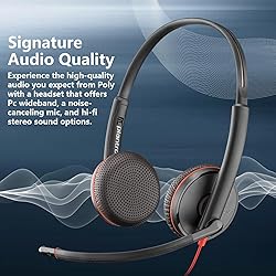 HP Poly Blackwire C3225 Stereo Headset with USB-C