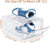 HOMIDEC 12 Pack Clear Shoe Boxes with Lids Stackable 34.5x27x19 cm view 5