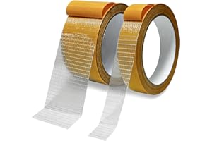 Birllaid Double Sided Fabric Tape Heavy Duty,Double Stick Carpet Tape,Fabric Tape Multifunctional Double Sided 1inch/2inchx33FT10m High Stickness Strong 2 Sided Tape 2 Rolls