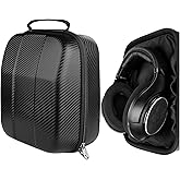 Geekria Shield Case for Large-Sized Over-Ear Headphones, Replacement Protective Hard Shell Travel Carrying Bag with Cable Storage, Compatible with Sennheiser HD 599, HD 660S 2, AKG K167 (Black)