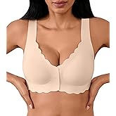 Front Closure Bras for Women Seamless Wireless Push Up Bra No Underwire Full Coverage Comfort Bras Mastectomy Bralettes
