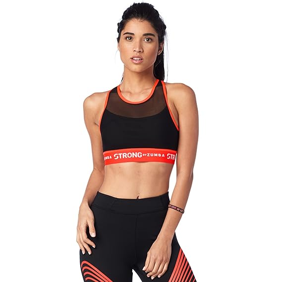 Zumba Fitness® Womens Crossback Sports Bra with High Impact ...