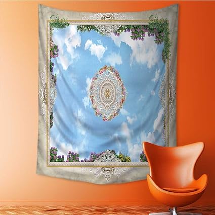 Amazon Com Polyester Tapestry Wall Hanging The Ceiling With