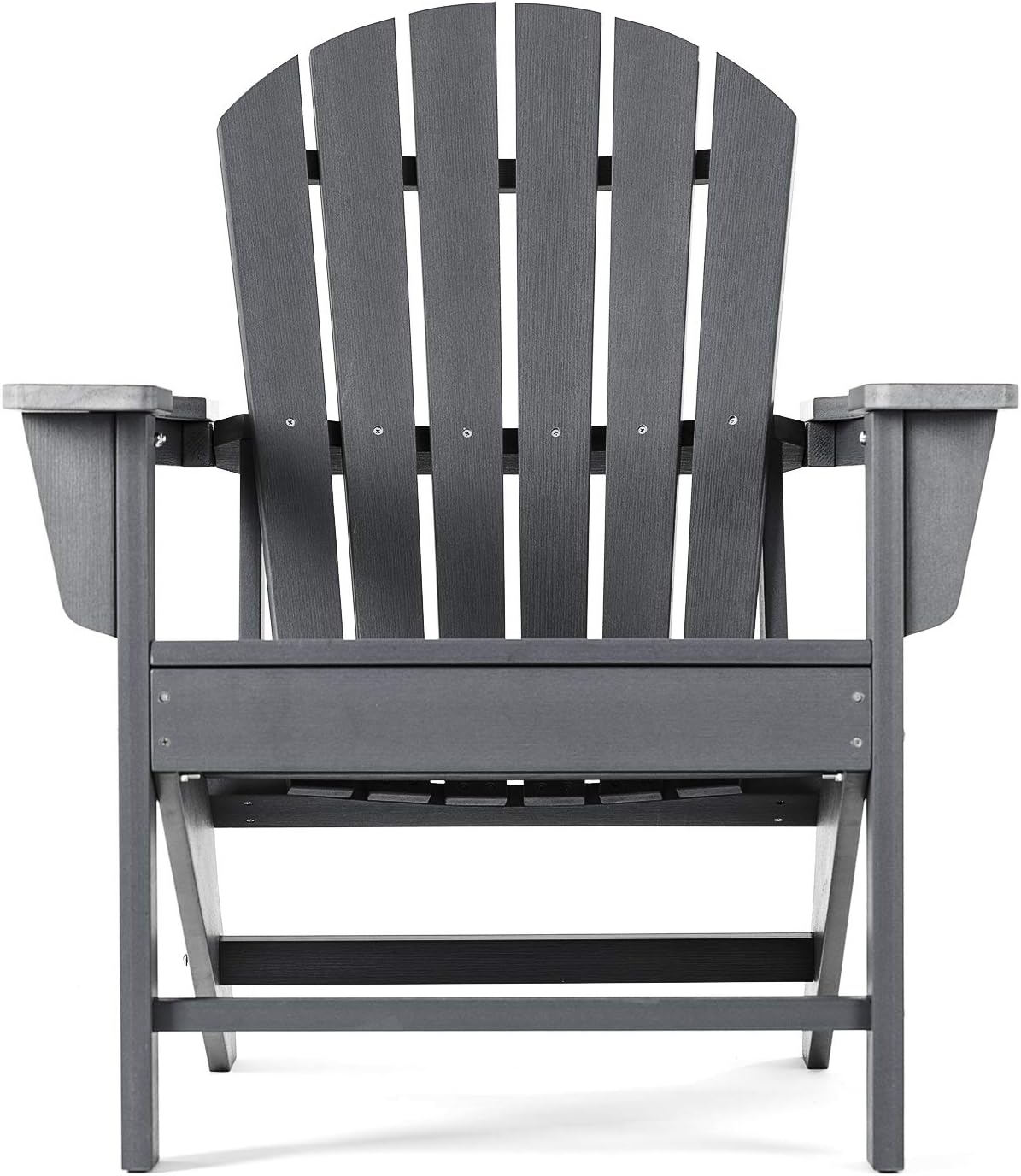 SERWALL Adirondack Chair | Adult-Size, Weather Resistant for Patio Deck Garden, Backyard & Lawn Furniture | Easy Maintenance & Classic Adirondack Chair Design (Grey) : Garden & Outdoor