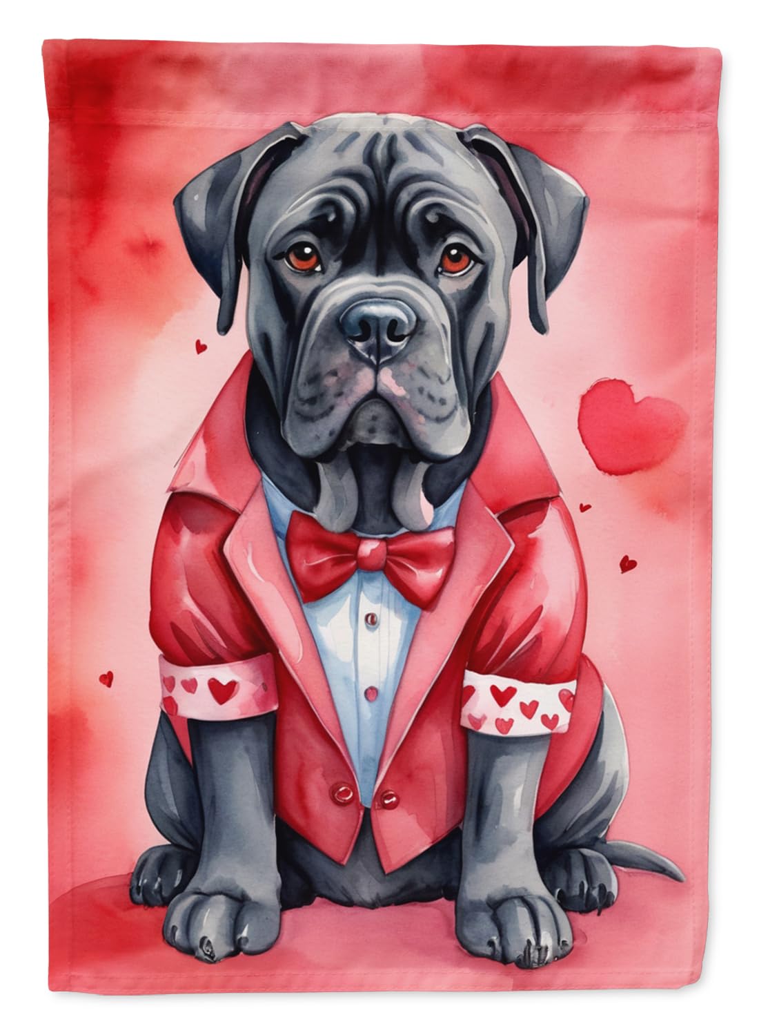 Caroline’s Treasures DAC5310CHF Cane Corso My Valentine House Flag Large Porch Sleeve Pole Decorative Outside Yard Banner Artwork Wall Hanging, Polyester, House Size, Multicolor