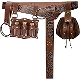 Renaissance Waist Belt Costume Accessories Belt Pouch Purse Potion Bottle Set Medieval Festival Halloween Ren Faire