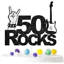 60er Jahre Geburtstags-Banner „Rock & Roll“ – Glitzernd, Für 60. Geburtstagsparty