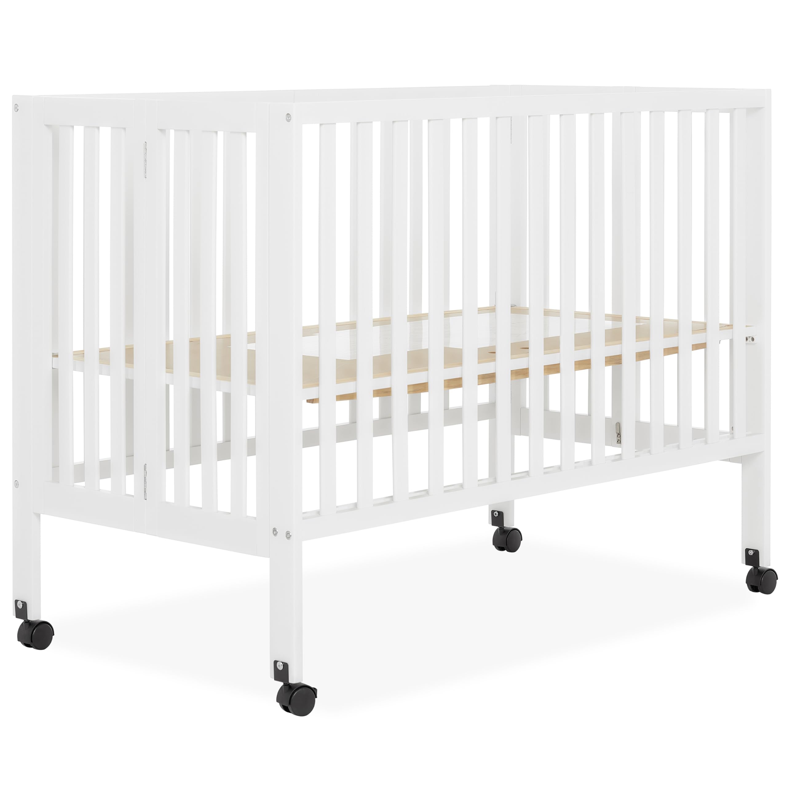 Photo 1 of ***PARTS ONLY***
Dream On Me Quinn Full-Size Folding Crib In White, Removeable Wheels, Modern Nursey, Adjustable Mattress Support, Portable Crib, Patented Folding System