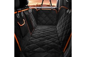 SHODU Waterproof Dog Car Seat Cover for Back Seat,Collapsible Scratchproof Dog Car Seats Covers,Nonslip Dogs Seat Cover with Mesh Window,Storage Pocket,Side Flaps,Universal Size Fit for Car/Truck/SUV