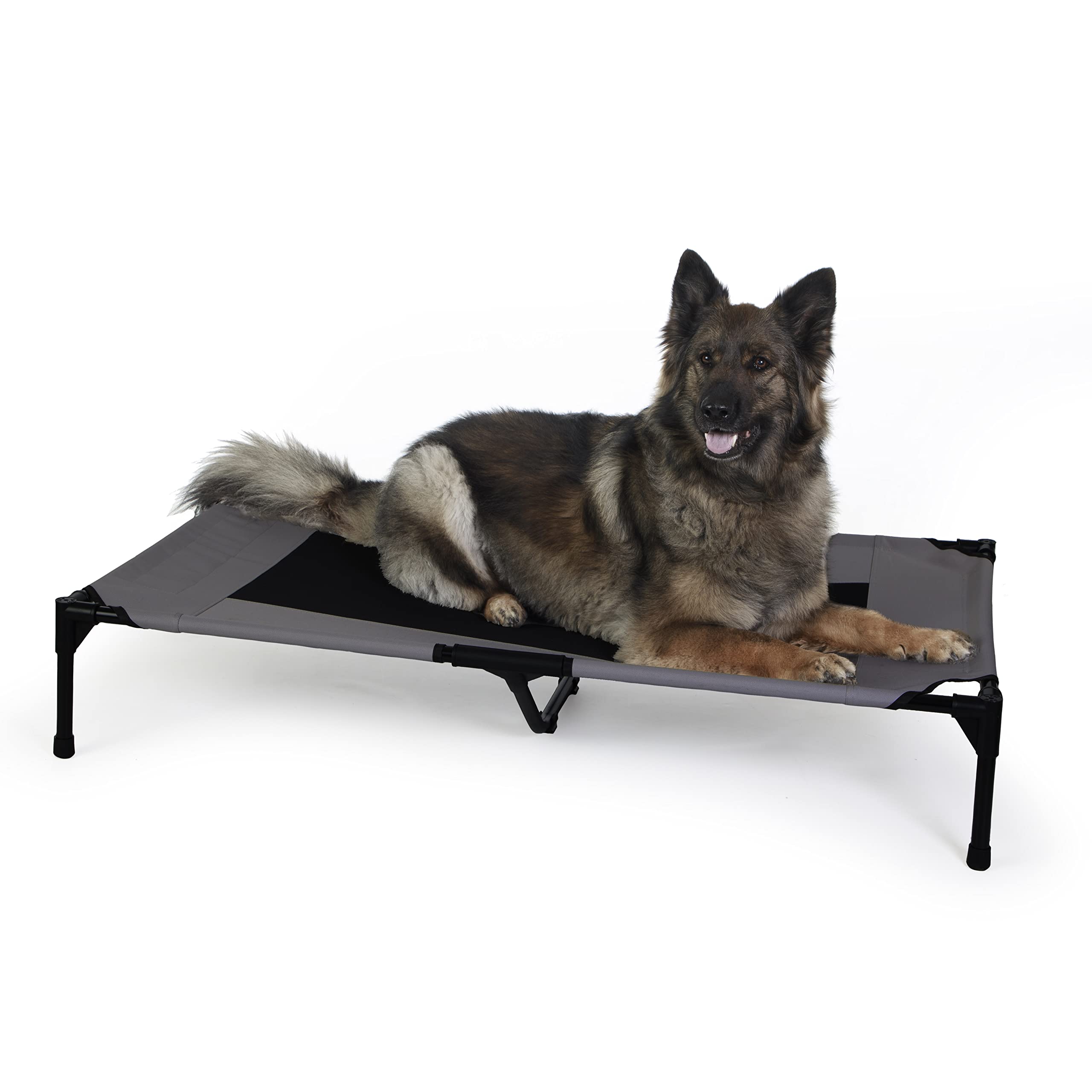 K&H Pet Products Outdoor Elevated Dog Cot, Breathable Cooling Elevated Cot Hammock Pet Bed for XL Dogs, Washable Mesh Cover, Raised Metal Frame, Collapsible, Portable - Extra-Large 50 X 32 Charcoal Image K&H Pet Products Outdoor Elevated Dog Cot, Breathable Cooling Elevated Cot Hammock Pet Bed for XL Dogs, Washable Mesh Cover, Raised Metal Frame, Collapsible, Portable - Extra-Large 50 X 32 Charcoal Image