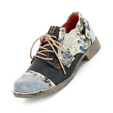 TMA Damen Schnür-Halbschuhe 5353 Echtleder