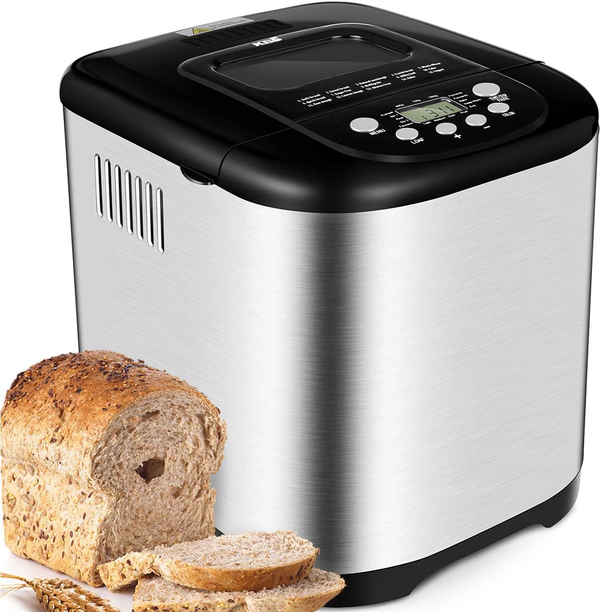 KBS Bread Maker, 2 Pound Programmable Bread machine with