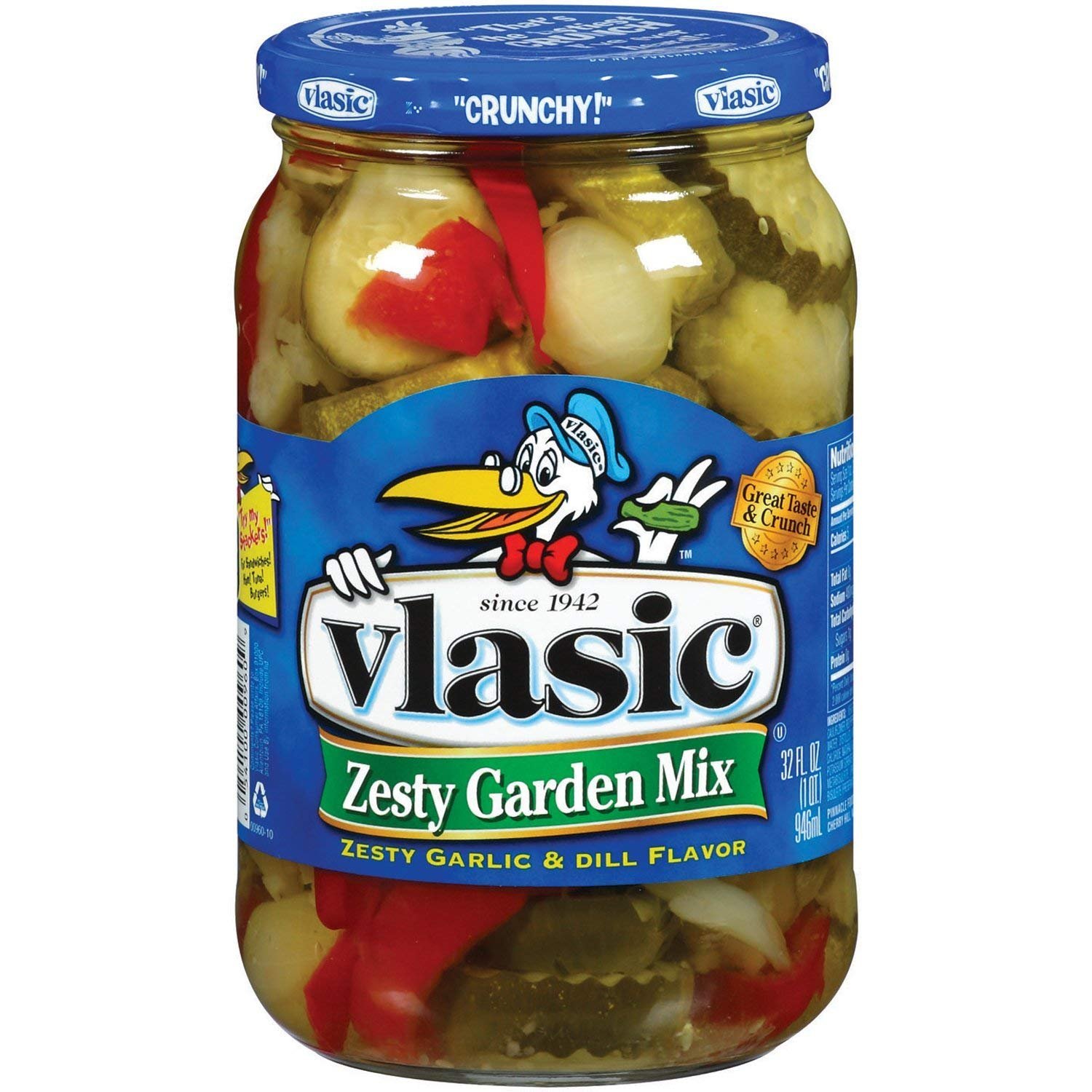Vlasic Zesty Garden Mix, 32 Ounce (Pack of 6)