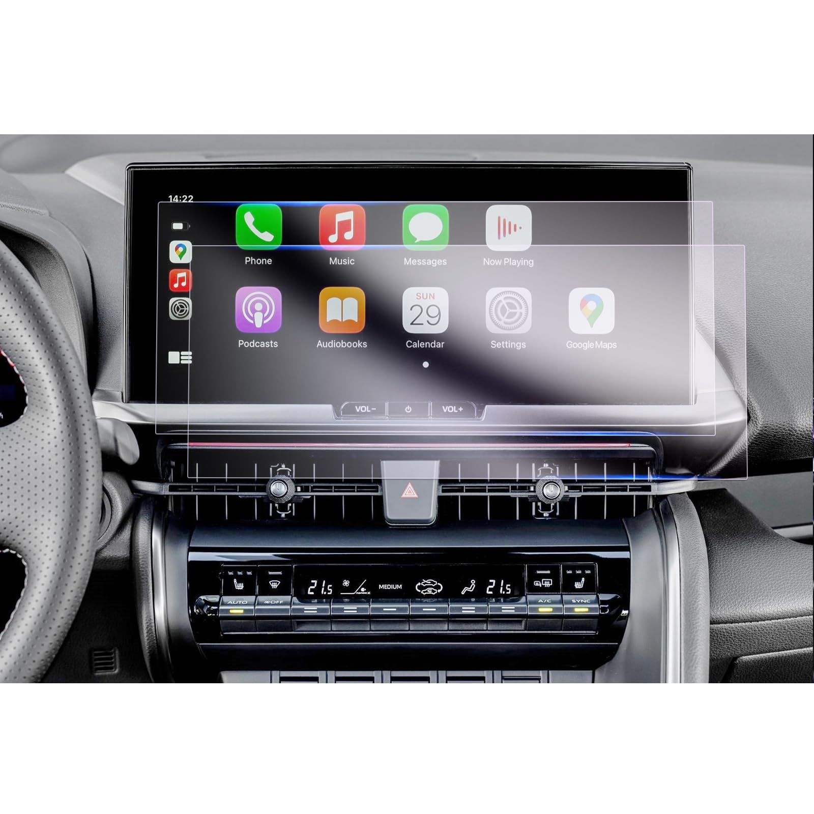 GAFAT Improved Pack of 2 Toyot-a C-HR Hybrid 2024-2025 12.3 Inch Navigation & GPS Touch Screen Protective Film, 6H Anti-Scratch