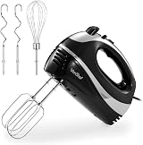 VonShef Hand Mixer Electric Whisk 5 Speeds 300W 2 Beaters 2 Hooks Balloon