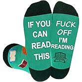 PartyGalore Book Lover Gifts for Women Men, Reading Socks with Gift Box, Book Socks Funny Reading Gifts for Teacher, Students