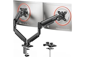 ErGear Dual Monitor Arm, Fully Adjustable Gaming Monitor Mount for 13–32″ Screens, Fast Install Computer Monitor Stand with T