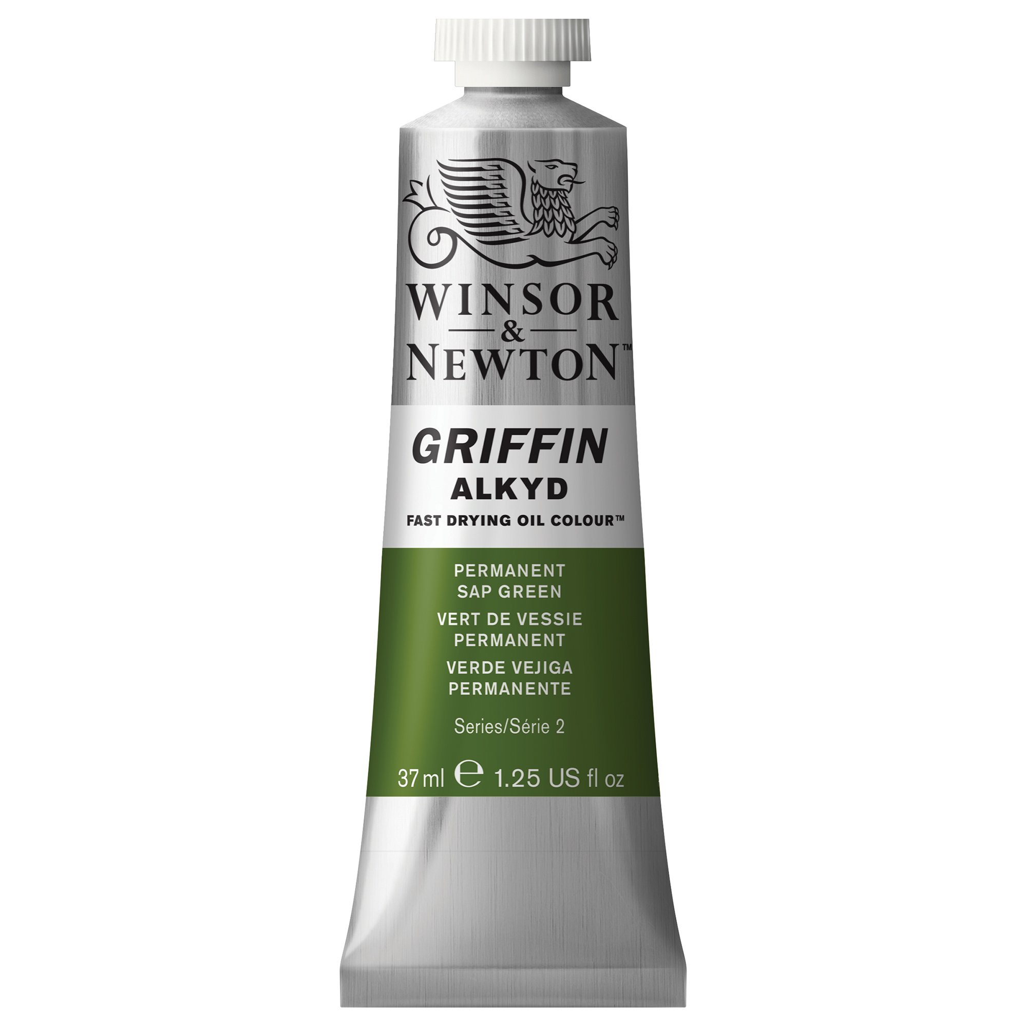 Winsor & Newton Griffin 37ml Alkyd Fast Drying Oil Colour Tube - Winsor Green Yellow Shade,1914503