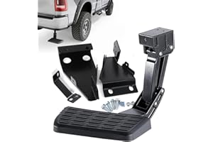 MOVIRUI Rear Bed Step Compatible with Ford F150 F-150 2021 2022 2023 2024, Retractable Bumper Side Tailgate Bedstep, Folding 