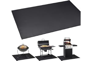 Cvtayn Under Grill Mat 48 ×30 Inch for Outdoor Charcoal, Flat Top, Smokers, Gas Grills.Oil-Proof and Water-Proof BBQ Cvtayn Fireproof Mat Protects Deck Grass, Indoor Fireplace Mat