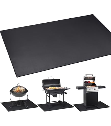 Heat Resistant Grill Mat 25" X 20" – Fireproof, Waterproof, Oil-Protection For Outdoor BBQ & Prep Tables (0.6mm Thick)