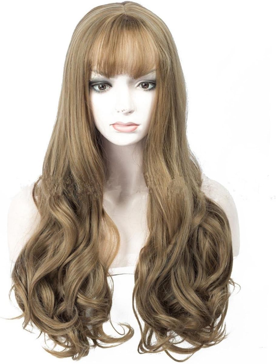 Europe And The United States High - End Fashion Aoki Linen Gray Long Curls High - Quality Heat - Resistant Synthetic Wigs