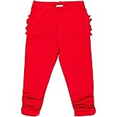 RuffleButts Baby/Toddler Girls Stretchy Ruched Bow Leggings